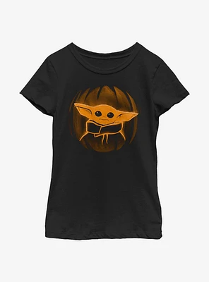 Star Wars The Mandalorian Child Pumpkin Carving Youth Girls T-Shirt
