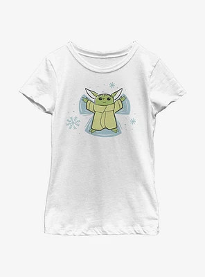 Star Wars The Mandalorian Child Snow Angel Youth Girls T-Shirt