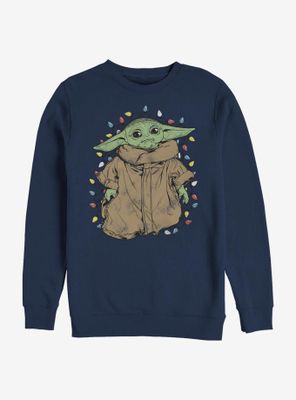 Star Wars The Mandalorian Child Holiday Lights Sweatshirt