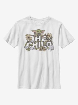 Star Wars The Mandalorian Flower Child Youth T-Shirt