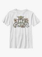Star Wars The Mandalorian Flower Child Youth T-Shirt