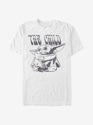 Star Wars The Mandalorian Child Sitting Down T-Shirt