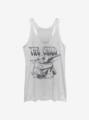 Star Wars The Mandalorian Child Sitting Down Womens Tank Top