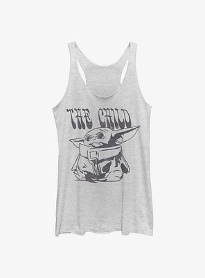 Star Wars The Mandalorian Child Sitting Down Womens Tank Top