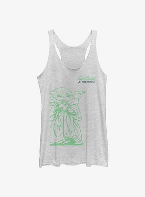 Star Wars The Mandalorian Child Sipping Sketch Womens Tank Top
