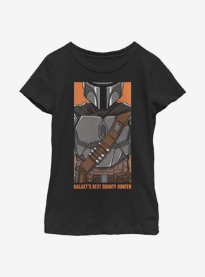 Star Wars The Mandalorian Galaxy's Best Bounty Hunter Youth Girls T-Shirt