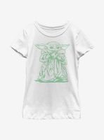 Star Wars The Mandalorian Child Sketch Youth Girls T-Shirt