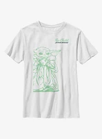 Star Wars The Mandalorian Child Sipping Sketch Youth T-Shirt