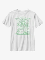 Star Wars The Mandalorian Child Sketch Youth T-Shirt
