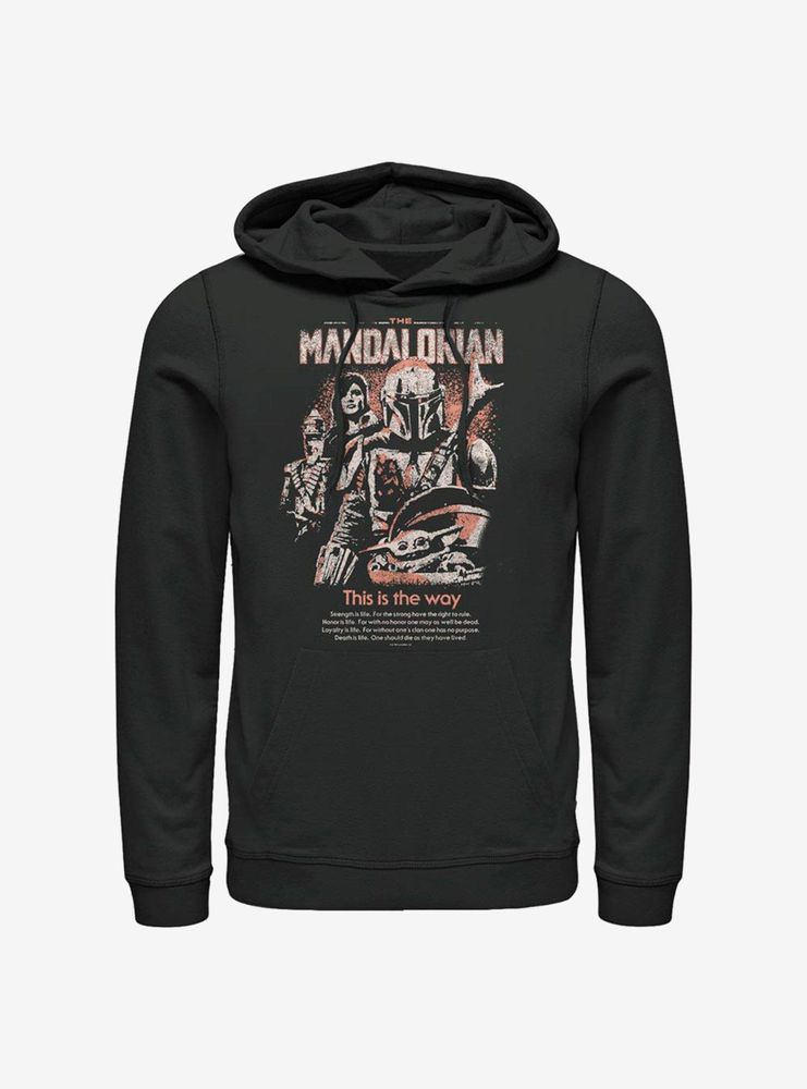 Star Wars The Mandalorian Retro Pop Poster Hoodie