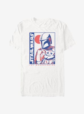 Star Wars The Mandalorian Child Red And Blue T-Shirt