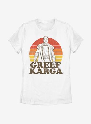 Star Wars The Mandalorian 70's Sunset Greef Karga Women T-Shirt
