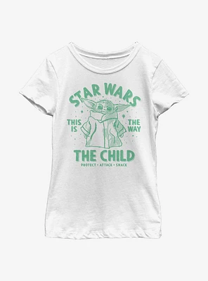 Star Wars The Mandalorian Brain Child Youth Girls T-Shirt