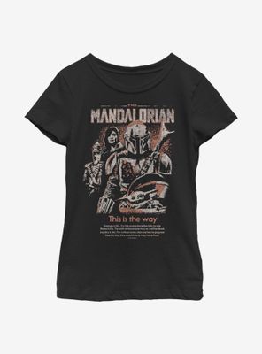 Star Wars The Mandalorian Retro Pop Poster Youth Girls T-Shirt