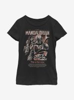 Star Wars The Mandalorian Retro Pop Poster Youth Girls T-Shirt
