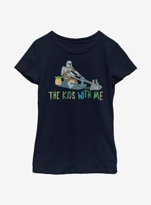 Star Wars The Mandalorian Child Kid's With Me Youth Girls T-Shirt