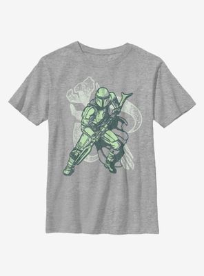 Star Wars The Mandalorian Crest Pose Youth T-Shirt