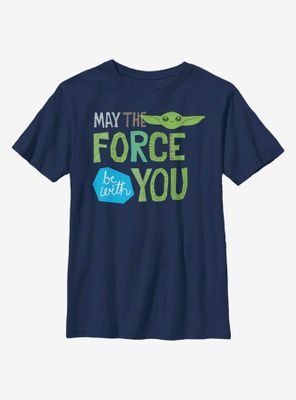 Star Wars The Mandalorian Child May Force Be With You Youth T-Shirt