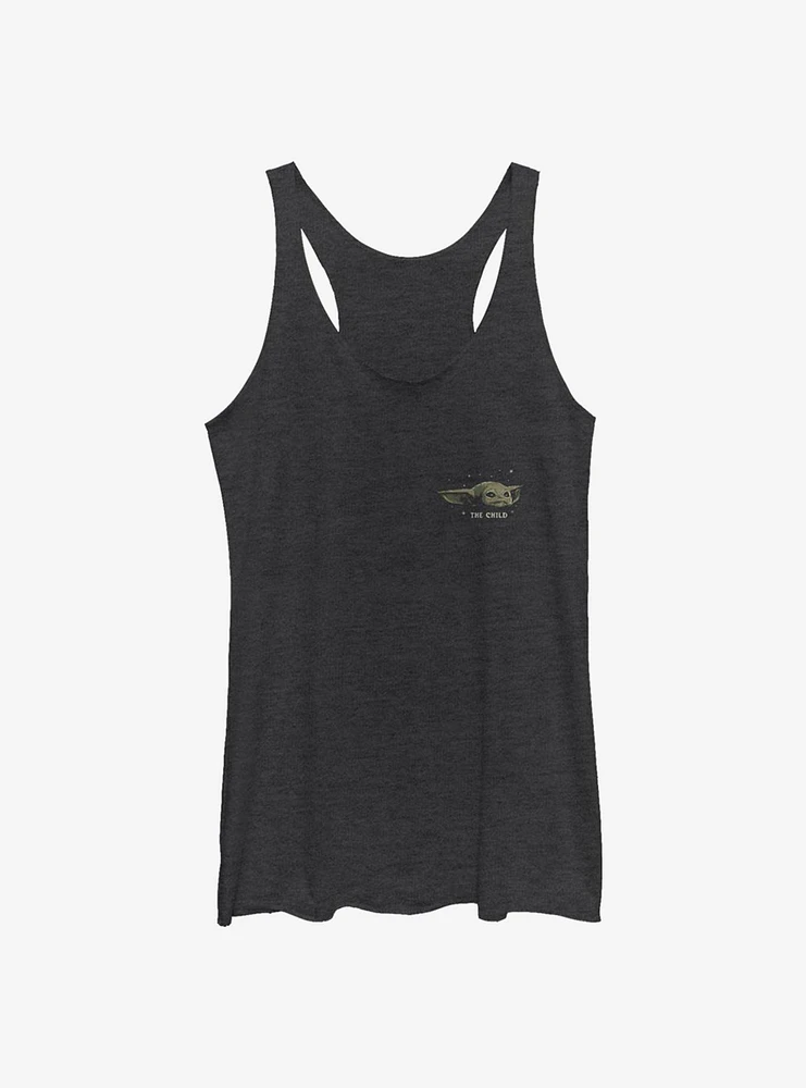 Star Wars The Mandalorian Child Tiny Face Womens Tank Top