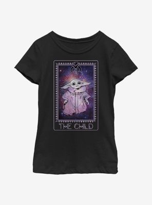 Star Wars The Mandalorian Child Cosmic Tarot Youth Girls T-Shirt