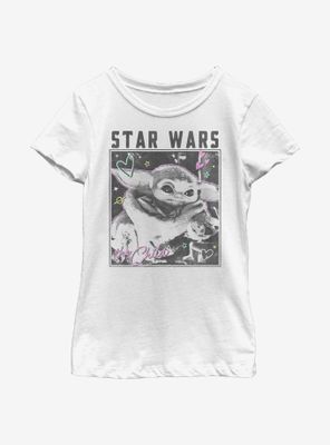 Star Wars The Mandalorian Child Doodle Photo Youth Girls T-Shirt