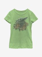 Star Wars The Mandalorian Child Flowers Youth Girls T-Shirt