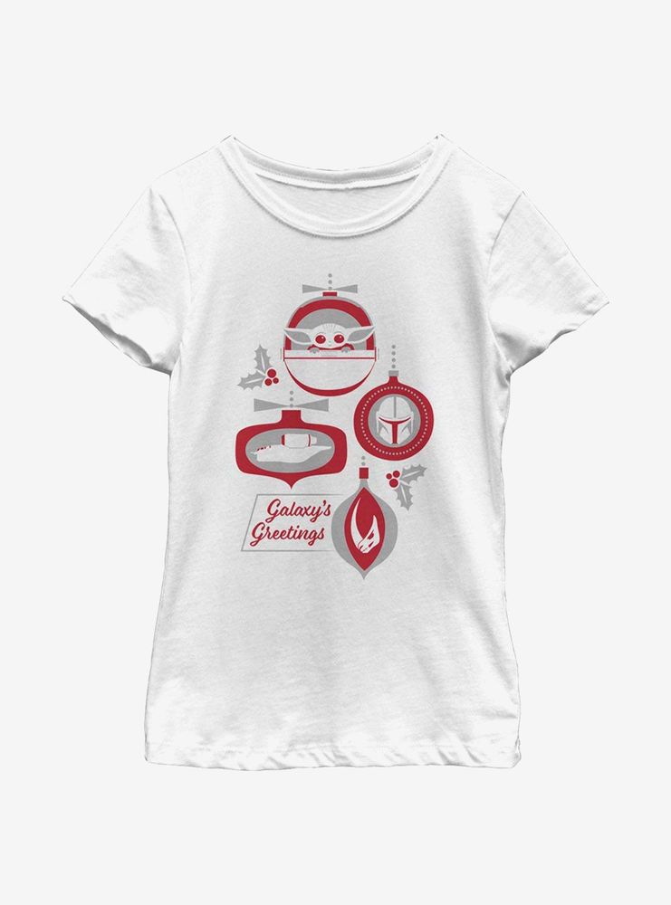 Star Wars The Mandalorian Child Galaxy's Greetings Youth Girls T-Shirt