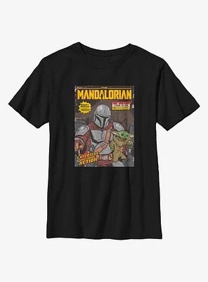 Star Wars The Mandalorian Child Comic Cover Youth T-Shirt