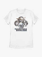 Star Wars The Mandalorian Group Circles Womens T-Shirt