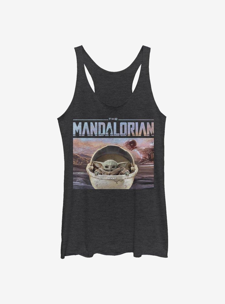 Star Wars The Mandalorian Child Head On Womens Tank Top