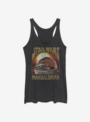 Star Wars The Mandalorian Child Sunset Womens Tank Top