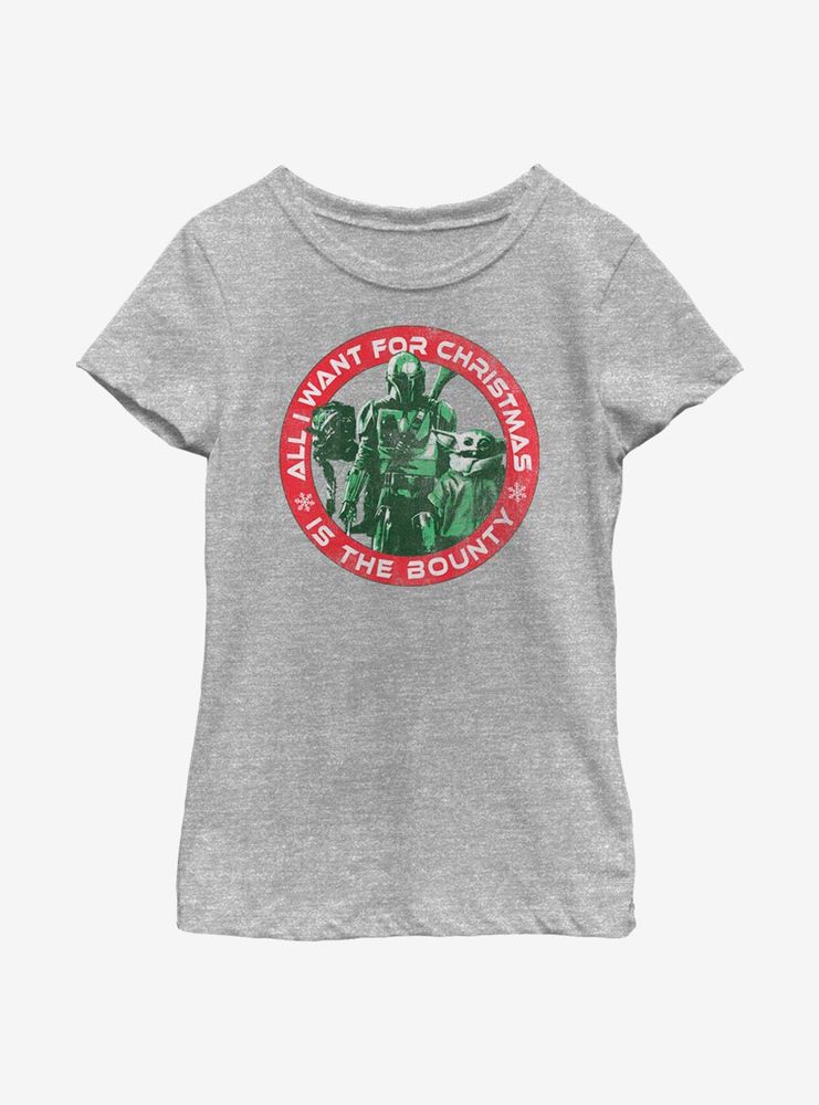 Star Wars The Mandalorian Christmas Bounty Youth Girls T-Shirt