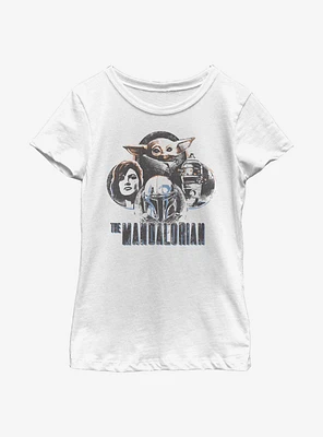 Star Wars The Mandalorian Group Circles Youth Girls T-Shirt