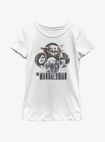 Star Wars The Mandalorian Group Circles Youth Girls T-Shirt