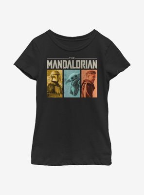 Star Wars The Mandalorian Group Panels Youth Girls T-Shirt