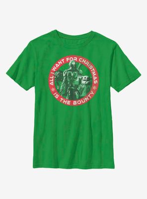 Star Wars The Mandalorian Christmas Bounty Youth T-Shirt