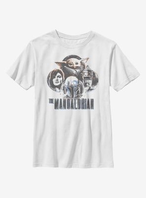 Star Wars The Mandalorian Group Circles Youth T-Shirt