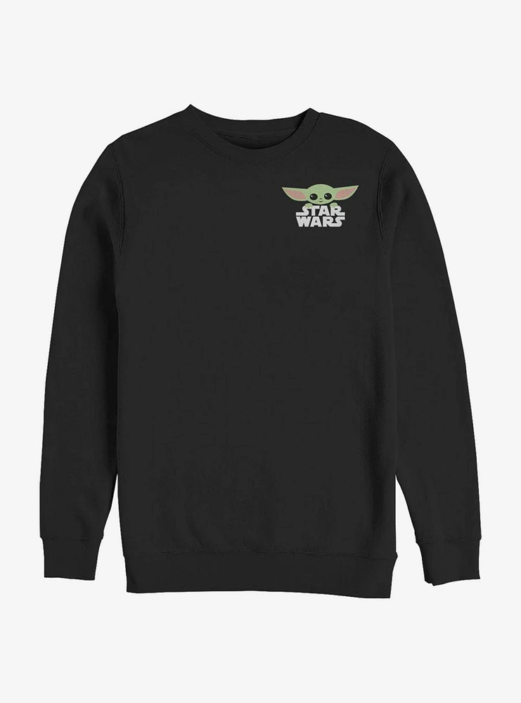 Star Wars The Mandalorian Child Faux Pocket Cute Sweatshirt