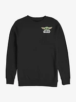 Star Wars The Mandalorian Child Faux Pocket Cute Sweatshirt