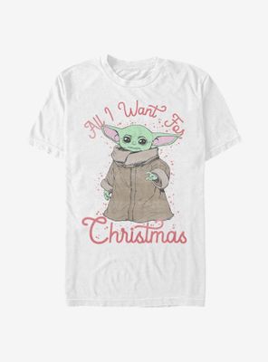 Star Wars The Mandalorian Child All I Want Christmas T-Shirt