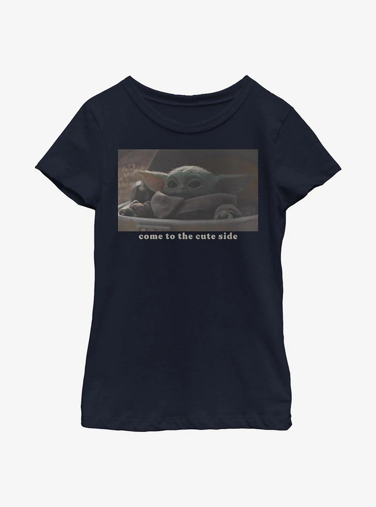 Star Wars The Mandalorian Child Come To Cute SIde Youth Girls T-Shirt