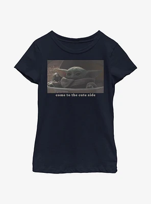 Star Wars The Mandalorian Child Come To Cute SIde Youth Girls T-Shirt
