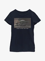 Star Wars The Mandalorian Child Come To Cute SIde Youth Girls T-Shirt
