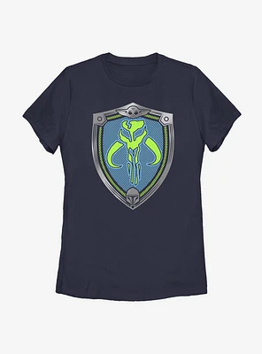 Star Wars The Mandalorian Shield Logo Womens T-Shirt