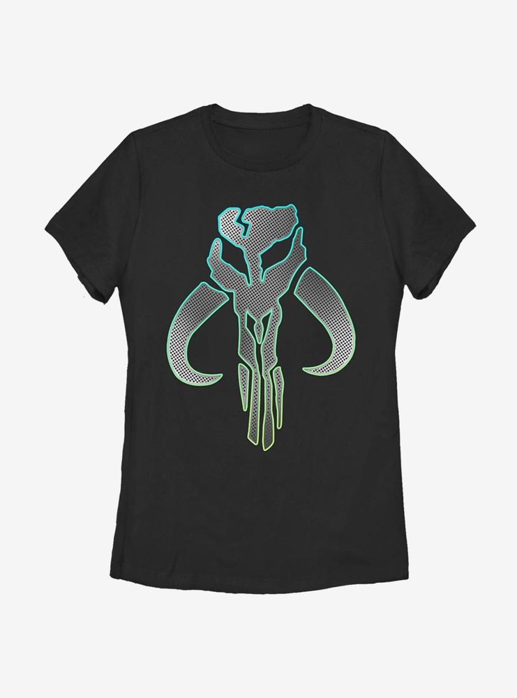 Star Wars The Mandalorian Silver Logo Womens T-Shirt