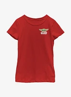 Star Wars The Mandalorian Child Faux Pocket Cute Youth Girls T-Shirt