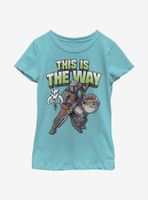 Star Wars The Mandalorian This Is Way Large Letters Youth Girls T-Shirt