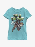 Star Wars The Mandalorian This Is Way Large Letters Youth Girls T-Shirt