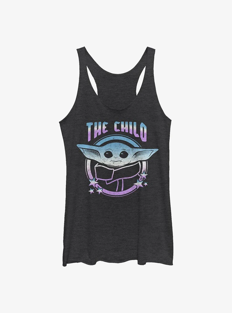 Star Wars The Mandalorian Child Stars Round Womens Tank Top