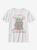 Star Wars The Mandalorian Child All I Want Christmas Youth T-Shirt